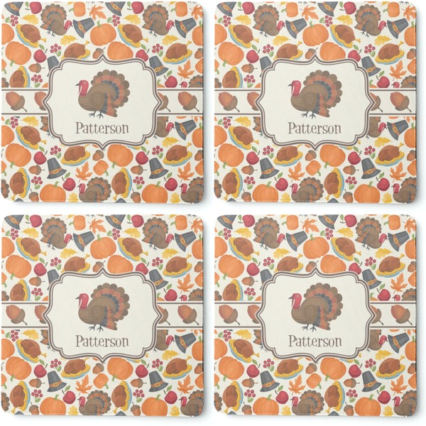 Traditional Thanksgiving Coaster Rubber Back - Apvl