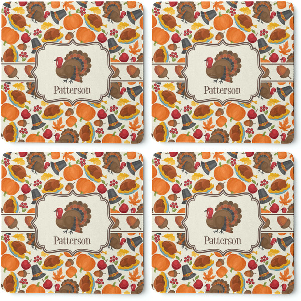 Traditional Thanksgiving Coaster Rubber Back - Apvl