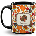 Traditional Thanksgiving 11 Oz Coffee Mug - Black (Personalized)