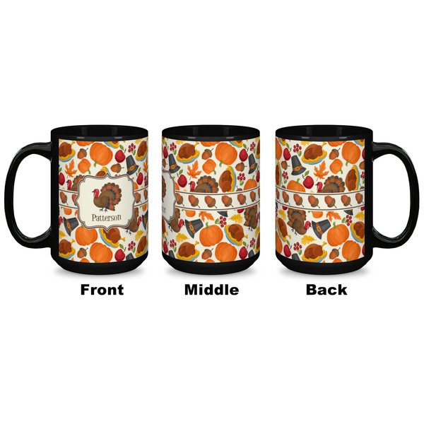 Traditional Thanksgiving Coffee Mug - 15 oz - Black APPROVAL
