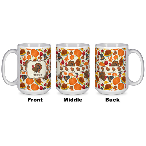 Traditional Thanksgiving Coffee Mug - 15 oz - White APPROVAL