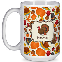 Traditional Thanksgiving 15 Oz Coffee Mug - White (Personalized)