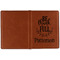 Traditional Thanksgiving Cognac Leather Passport Holder Outside Single Sided - Apvl