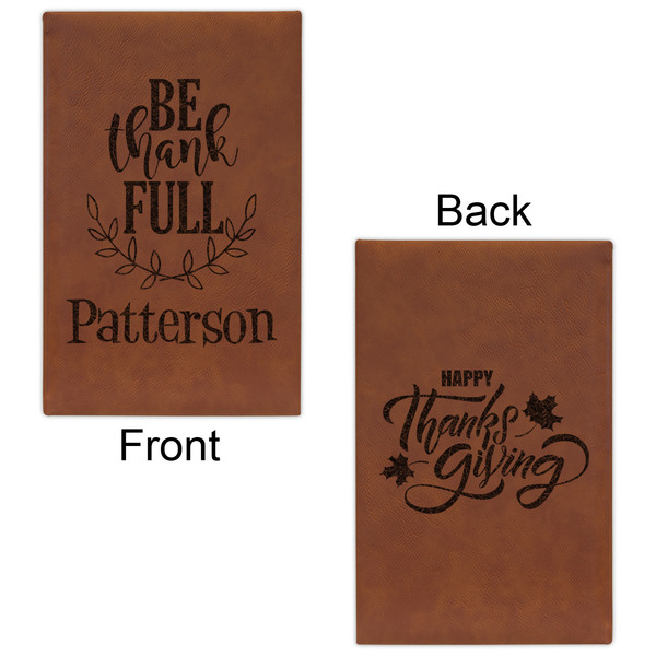 Traditional Thanksgiving Cognac Leatherette Journal - Double Sided - Apvl