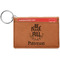 Traditional Thanksgiving Cognac Leatherette Keychain ID Holders - Front Credit Card