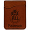 Traditional Thanksgiving Cognac Leatherette Phone Wallet close up