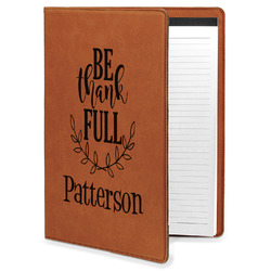 Traditional Thanksgiving Leatherette Portfolio with Notepad (Personalized)