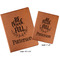 Traditional Thanksgiving Cognac Leatherette Portfolios with Notepads - Compare Sizes