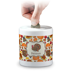Traditional Thanksgiving Coin Bank (Personalized)