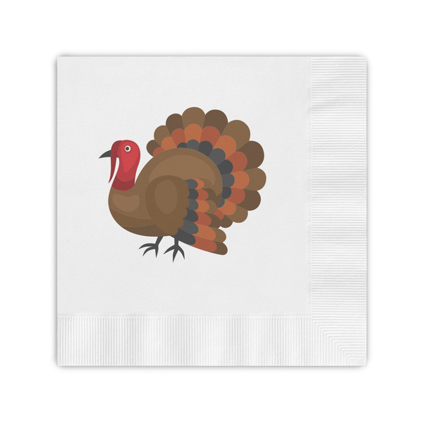 Custom Traditional Thanksgiving Coined Cocktail Napkins
