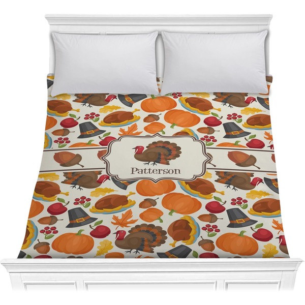 Custom Traditional Thanksgiving Comforter - Full / Queen (Personalized)