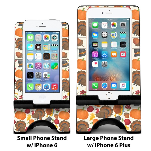 Traditional Thanksgiving Compare Phone Stand Sizes - with iPhones