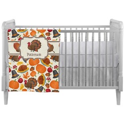 Traditional Thanksgiving Crib Comforter / Quilt (Personalized)