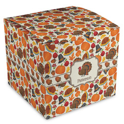 Traditional Thanksgiving Cube Favor Gift Boxes (Personalized)