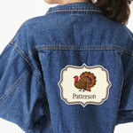 Traditional Thanksgiving Twill Iron On Patch - Custom Shape - 2XL - Set of 4 (Personalized)