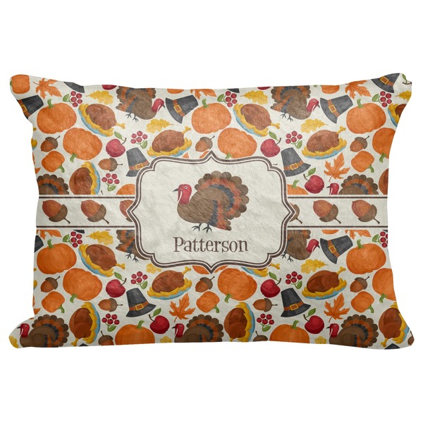 Custom Traditional Thanksgiving Decorative Baby Pillowcase - 16"x12" (Personalized)