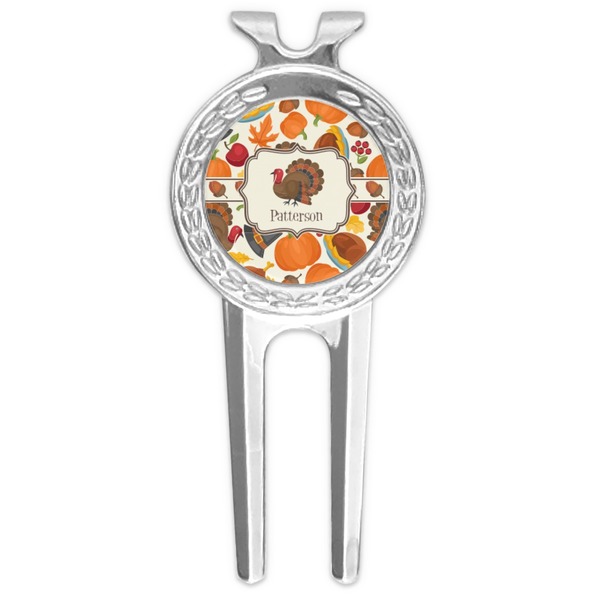 Custom Traditional Thanksgiving Golf Divot Tool & Ball Marker (Personalized)