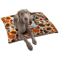 Traditional Thanksgiving Dog Bed - Large w/ Name or Text