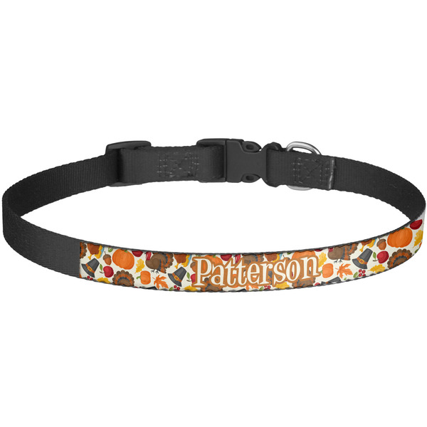 Custom Traditional Thanksgiving Dog Collar - Large (Personalized)