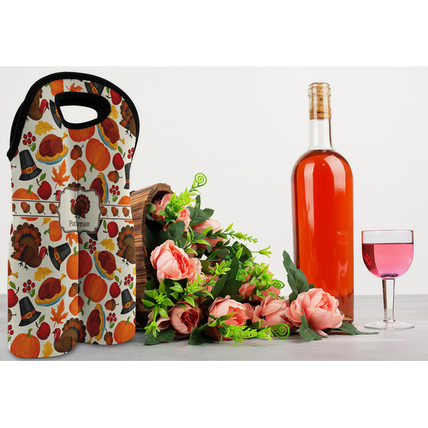 Traditional Thanksgiving Double Wine Tote - LIFESTYLE (new)