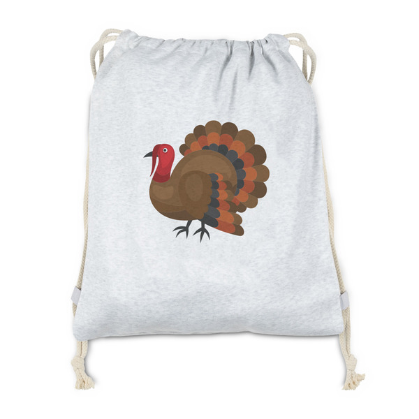 Custom Traditional Thanksgiving Drawstring Backpack - Sweatshirt Fleece - Single Sided