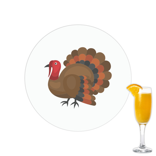 Custom Traditional Thanksgiving Printed Drink Topper - 2.15"