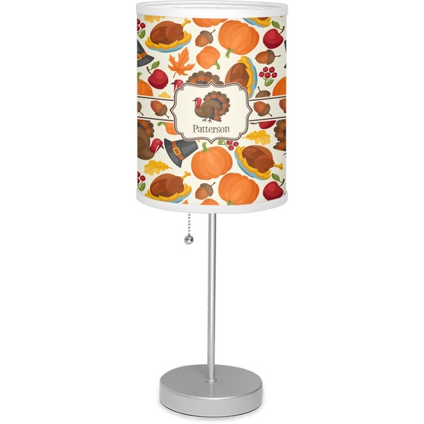 Custom Traditional Thanksgiving Lamp with Drum Shade (Personalized)