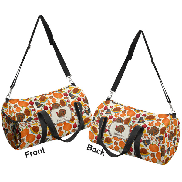 Traditional Thanksgiving Duffle bag small front and back sides