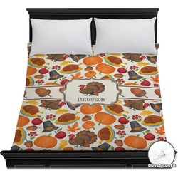 Traditional Thanksgiving Duvet Cover - Full / Queen (Personalized)