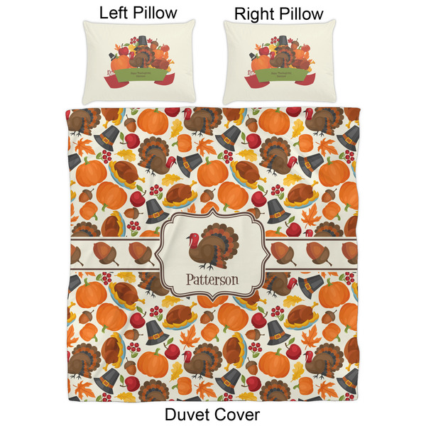 Traditional Thanksgiving Duvet Cover Set - Queen - Approval