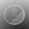 Traditional Thanksgiving Engraved Glass Ornament - Round (Front)