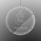 Traditional Thanksgiving Engraved Glass Ornament - Round (Personalized)