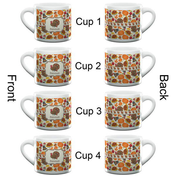 Traditional Thanksgiving Espresso Cup - 6oz (Double Shot Set of 4) APPROVAL
