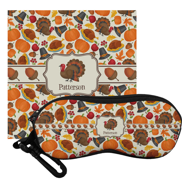 Custom Traditional Thanksgiving Eyeglass Case & Cloth (Personalized)
