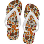 Traditional Thanksgiving Flip Flops - Large (Personalized)