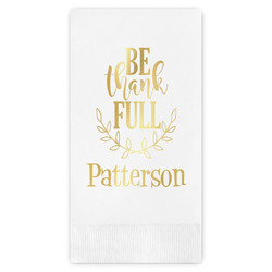 Traditional Thanksgiving Guest Napkins - Foil Stamped (Personalized)