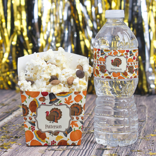 Traditional Thanksgiving French Fry Favor Box - w/ Water Bottle