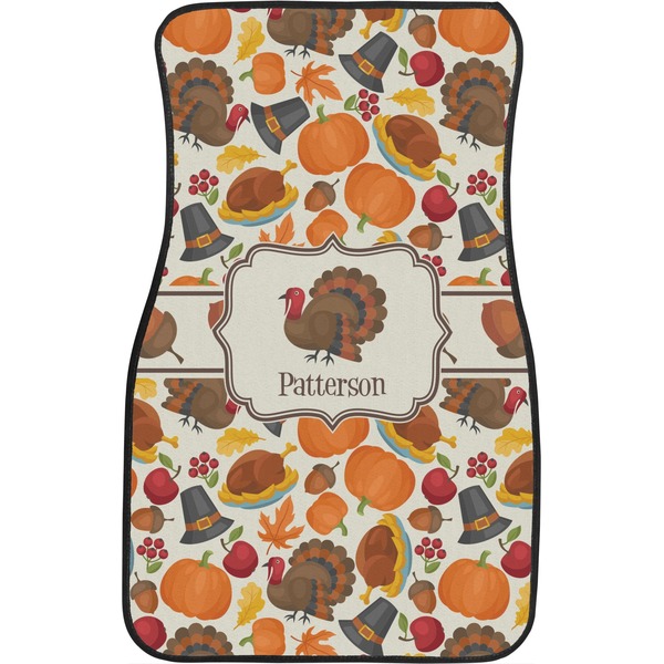 Traditional Thanksgiving Front Seat Car Mat