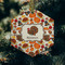 Traditional Thanksgiving Frosted Glass Ornament - Hexagon (Lifestyle)