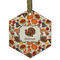 Traditional Thanksgiving Flat Glass Ornament - Hexagon w/ Name or Text