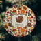 Traditional Thanksgiving Frosted Glass Ornament - Round (Lifestyle)