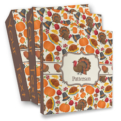 Traditional Thanksgiving 3 Ring Binder - Full Wrap (Personalized)
