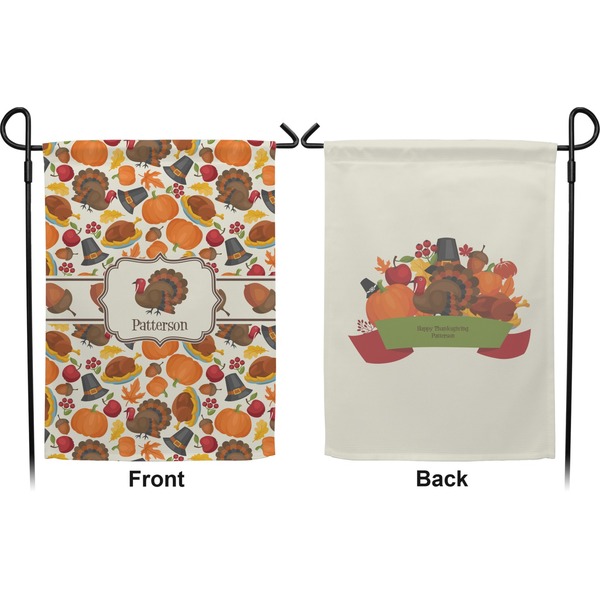Traditional Thanksgiving Garden Flag - Double Sided Front and Back