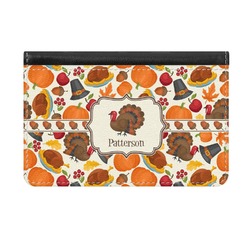 Traditional Thanksgiving Genuine Leather ID & Card Wallet - Slim Style (Personalized)