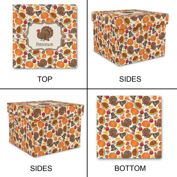 Traditional Thanksgiving Gift Boxes with Lid - Canvas Wrapped - Large - Approval