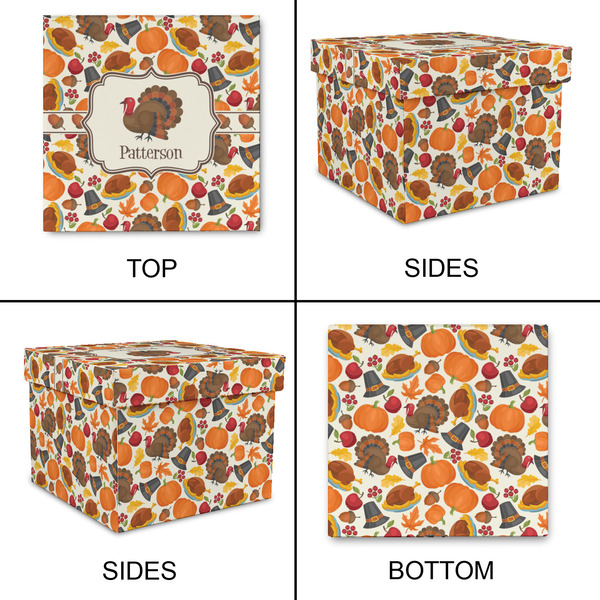 Traditional Thanksgiving Gift Boxes with Lid - Canvas Wrapped - Small - Approval