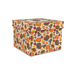 Traditional Thanksgiving Gift Box with Lid - Canvas Wrapped - Small (Personalized)
