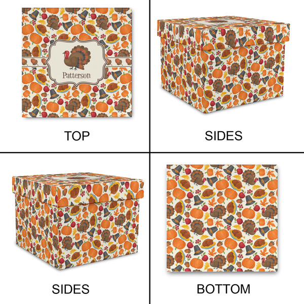 Traditional Thanksgiving Gift Boxes with Lid - Canvas Wrapped - X-Large - Approval