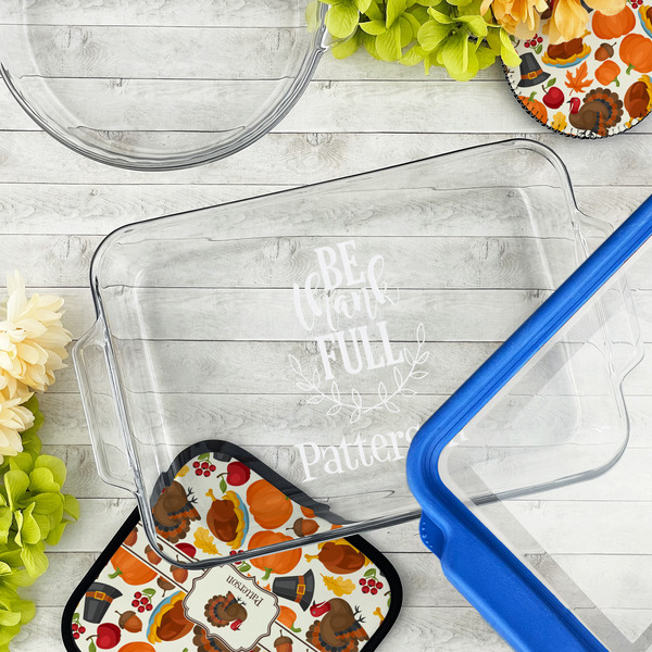 Traditional Thanksgiving Glass Baking Dish - LIFESTYLE (13x9)