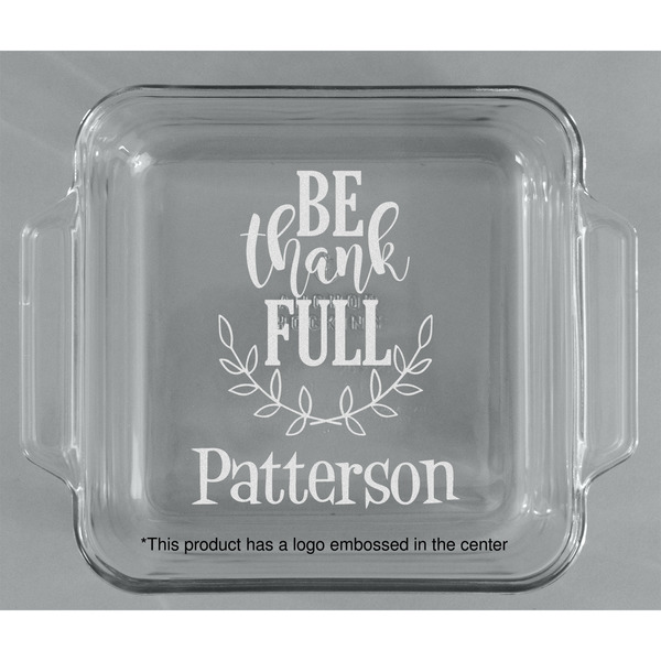 Traditional Thanksgiving Glass Cake Dish - APPROVAL (8x8)